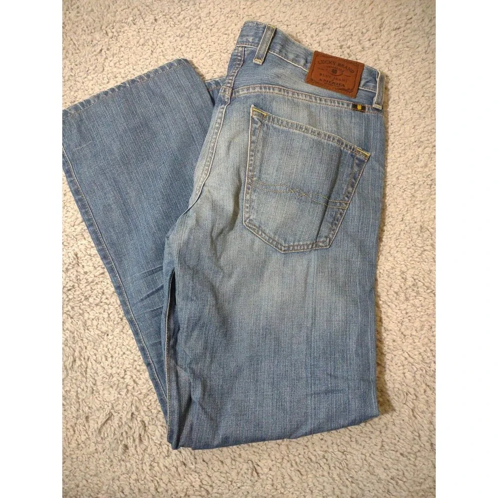 Lucky Brand Jeans Mens 30 X 32 227 Slim Boot Fit Medium Wash Button Fly